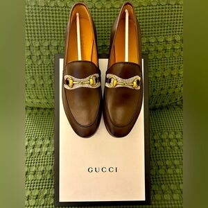 SOLD Auth NIB Gucci Brown Jordaan Loafers EU Size 35.5